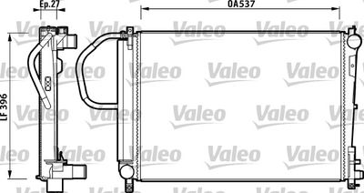 Радиатор системы охлаждения VALEO 732883