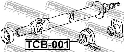 Подшипник подвесной вала карданного FEBEST TCB001