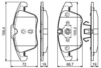 Колодки тормозные дисковые передние BOSCH 0986494169