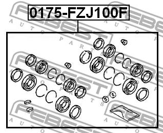 Ремкомплект суппорта переднего FEBEST 0175FZJ100F