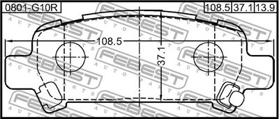 Колодки тормозные задние FEBEST 0801G10R