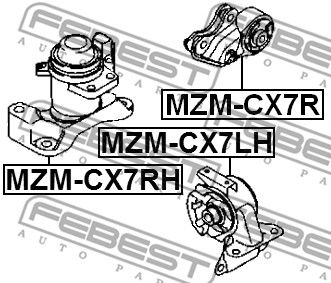 Подушка двигателя MAZDA EG213906Y