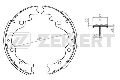 Колодки тормозные задние барабанные Zekkert BK4129