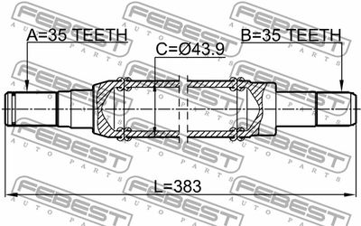 Полуось правая FEBEST 2112MONRH