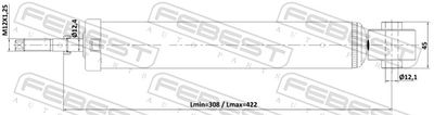 Амортизатор задний FEBEST 02110009R