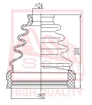 Пыльник ШРУС комплект без смазки ASVA BTIN909