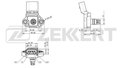 Датчик давления воздуха Zekkert SE1035