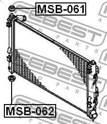 Втулка крепления радиатора FEBEST MSB062