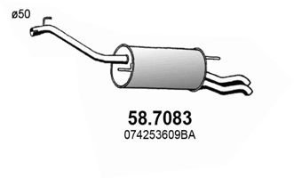 Глушитель задняя часть ASSO 587083