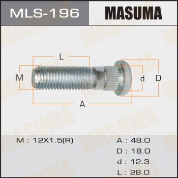 Шпилька колесная Masuma MLS196