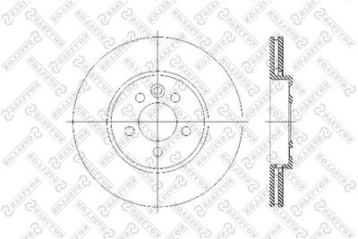 Диск тормозной передний STELLOX 60204013VSX