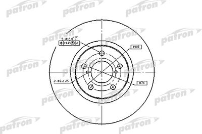Диск тормозной передний PATRON PBD1437