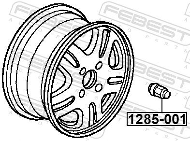 Гайка колесная FEBEST 1285001