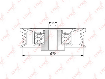 Ролик натяжной приводного ремня LYNXauto PB5054