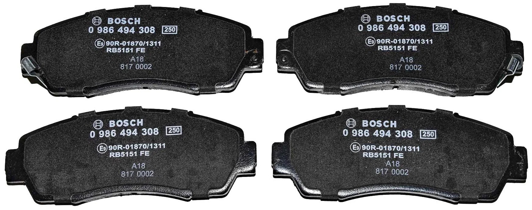 Колодки тормозные дисковые передние Bosch 0986494308