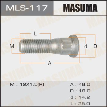 Шпилька колесная Masuma MLS117