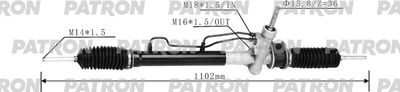Рейка рулевая гидравлическая PATRON PSG3013