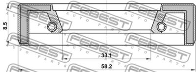 Сальник полуоси FEBEST 95FAS35580909X