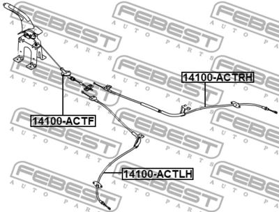 Трос стояночного тормоза SSANGYONG 4915034100