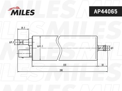 Насос топливный Miles AP44065