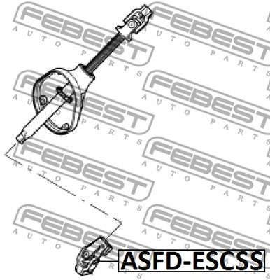 Вал карданный рулевой нижний FEBEST ASFDESCSS
