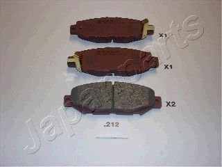 Колодки тормозные дисковые JAPANPARTS PP212AF