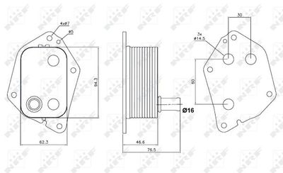 Радиатор масляный NRF 31159