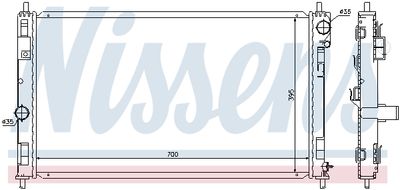 Радиатор системы охлаждения NISSENS 61019