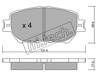 Комплект колодок для дискового тормоза TRUSTING 7670