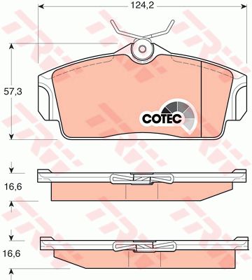 Колодки тормозные дисковые TRW GDB3168