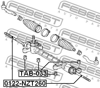 Тяга рулевая FEBEST 0122NZT260