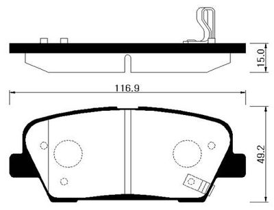 Колодки тормозные дисковые задние HSB HP1043