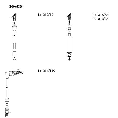 Комплект проводов высоковольтных BOSCH 0986356800