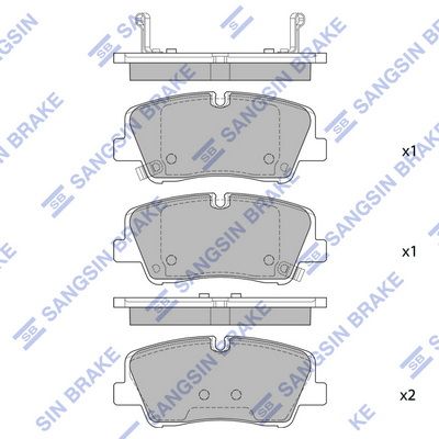 Колодки тормозные задние SANGSIN SP4038