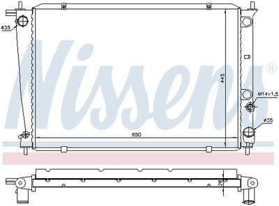 Радиатор системы охлаждения NISSENS 67039