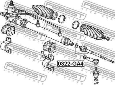 Тяга рулевая FEBEST 0322GA4