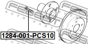 Шпилька колесная FEBEST 1284001PCS10