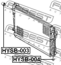 Втулка крепления радиатора FEBEST HYSB003