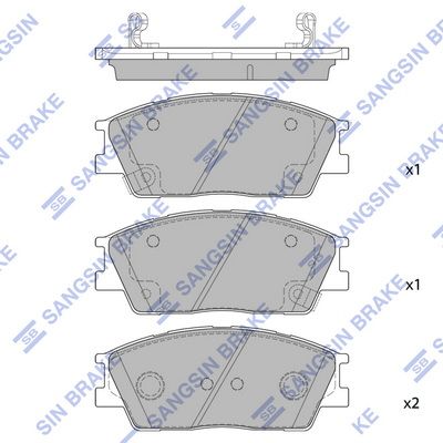 Колодки тормозные передние SANGSIN SP4372