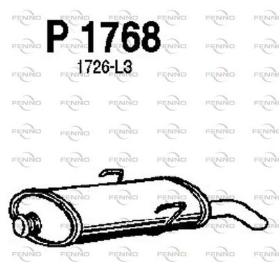 Глушитель задняя часть POLMOSTROW 1768