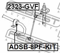 Втулки переднего стабилизатора комплект FEBEST ADSB8PFKIT