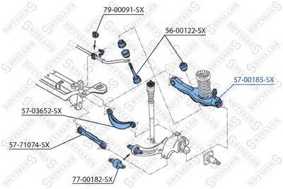 Рычаг задний нижний STELLOX 5700185SX