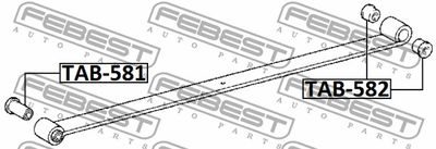 Сайлентблок задней рессоры передний FEBEST TAB582