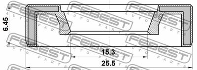 Сальник штока КПП FEBEST 95AAY16250606X