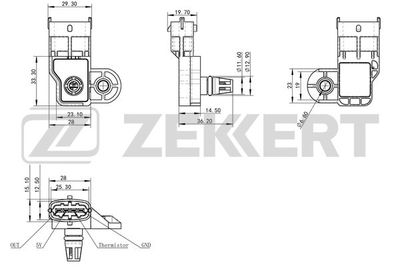 Датчик давления воздуха Zekkert SE1040