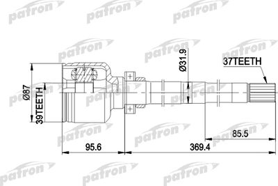 ШРУС внутренний PATRON PCV5016