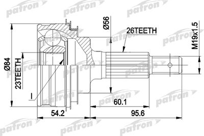 ШРУС наружный комплект PATRON PCV1030