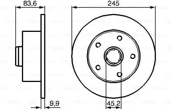 Диск тормозной задний Bosch 0986478759