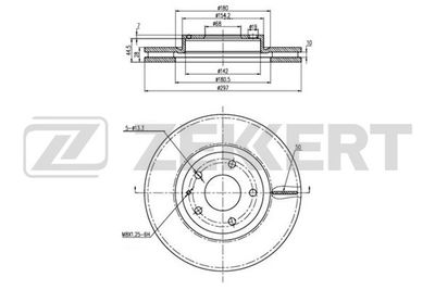 Диск тормозной передний Zekkert BS5488
