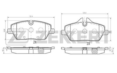Колодки тормозные дисковые передние Zekkert BS1019